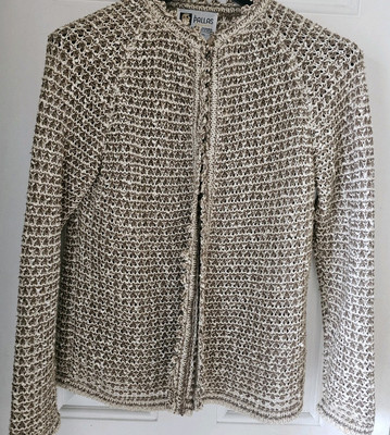 Vintage A Pallas Original Irish Linen Silk Women s Open Cardigan Sweater Large