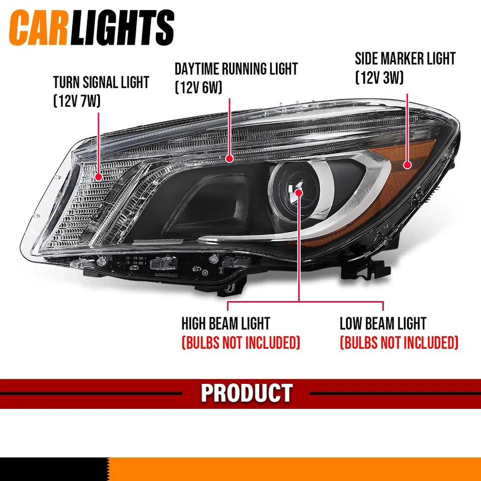Fits 2014-2016 Mercedes-Benz CLA45 AMG CLA250 Left Side Xenon Headlight Assembly Foto 4 de 4