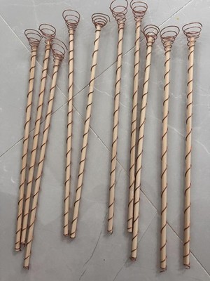 Electroculture Plant Stakes - 10pcs Copper Coil Antennas & Tensor Rings