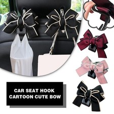 1/2pcs ABS Car Seat Hook Cartoon Cute Bow Hook Car Back Storage Seat Hooks D5E5