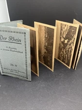 Vintage Foldout Postcard Booklet Der Rhein