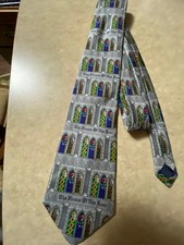 RELIGIOUS SILK MEN'S NECK TIE EAGLES WINGS