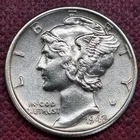 1942/1 Mercury Dime 10c UNC Uncirculated High Grade Rare 1942 over 1 Overdate