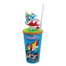 Smurf Topper Cup The Movie 2025 Rare Straws Cinema Red Blue New Collectible 32