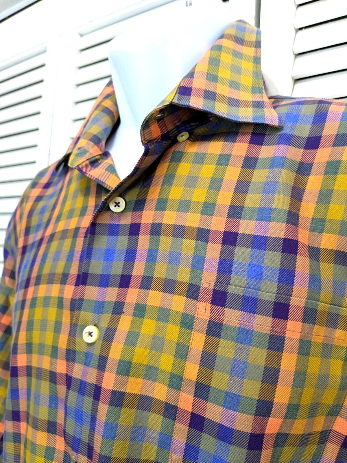 Robert Talbott Button down Long Sleeve Shirt Larg… - image 6