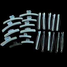 Vintage Alumiunum Hair Clips Curlers Goody More Lot Of 22 MCM 60s 70s