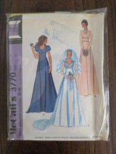 Vintage 1973 McCall s 3770 Bridal Bridesmaid Dress Pattern Size 14 Bust 36