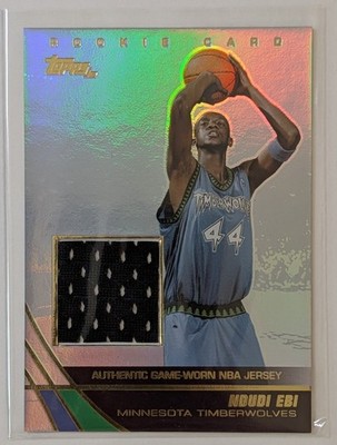 2003-04 Topps Jersey Edition #je NE Ndudi Ebi RC Rookie Relic Timberwolves