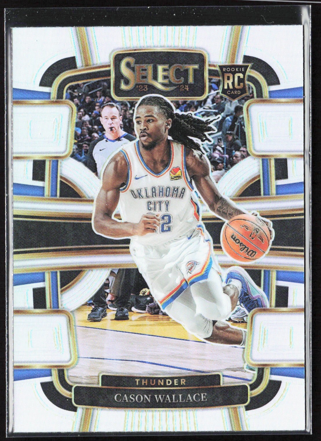 2023-24 Panini Select Cason Wallace Concourse Silver Prizm Rookie RC #88 Thunder