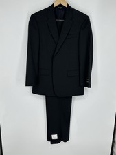 NEW Jos. A. Bank Signature Men's 41R 2pc Suit Wool Dark Navy Fine Line Pinstripe