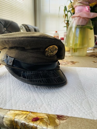 WWI US Army Officer Visor Cap Eagle Insignia Size 7 Original