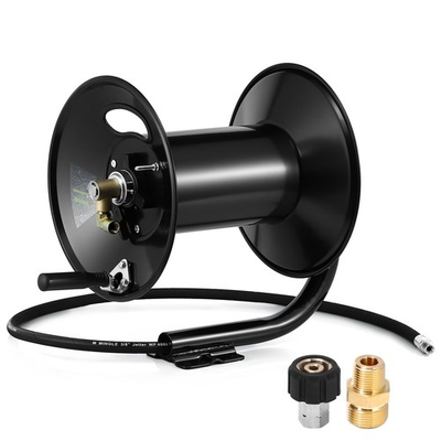 #ad #ad Pressure Washer Hose Reel 200ft Heavy Duty Steel Hose Reel Manual Crank Pow... $252.20