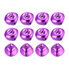 Jingle Bells, 20mm 12pcs Small Bells for Crafts DIY Christmas, Purple