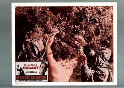 BLACK LEGION LOBBY CARD-HUMPHREY BOGART HOODED MENACE TIED AND BOUND-FN FN