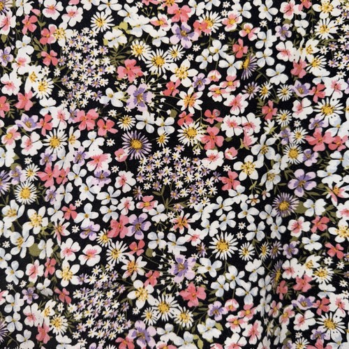 Ladies Size 18 blouse shirt flowery colourful small flowers on Black background - Picture 8 of 8
