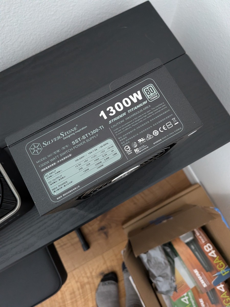SilverStone ST1300-TI 1300W 80 Plus Titanium Power Supply - Black