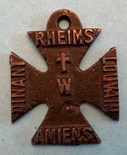 WW1 Original British Anti-German Home Front Propaganda Iron Cross Medal