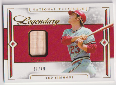 2024 Panini National Treasures Legendary #LL-TS Ted Simmons 27/49 Cardinals HOF