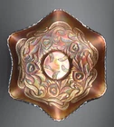 Fenton Amethyst Carnival Glass Heart & Vine Pattern Bowl