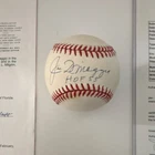 Joe DiMaggio Autographed Official American League Baseball HOF 55 JSA