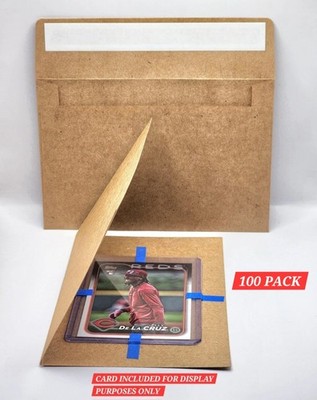 eBay Standard Envelope 4x6 With Protective Card ,Trading Card Shipping. 100 Pack