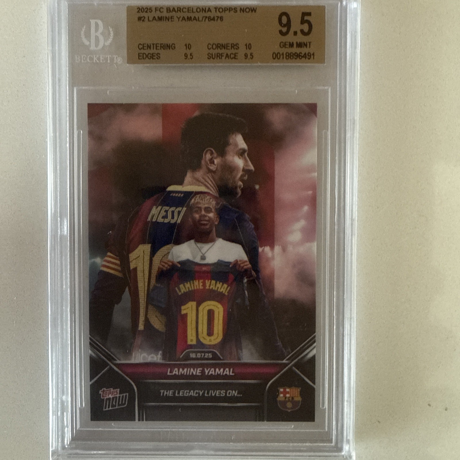 2025-26 Topps Now FC Barcelona - Lionel Messi, Lamine Yamal #002 /76476