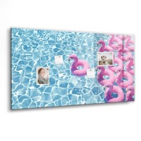Glas Magnetboard Mit Schwarzem Marker 5 Neodym-Magneten LöWenzahnflamingos