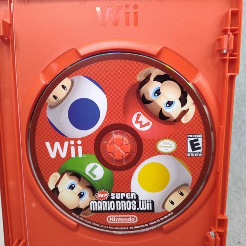 New Super Mario Bros. Wii (Wii, 2009) W/ Manual Tested-Works! Cib - Picture 4 of 5