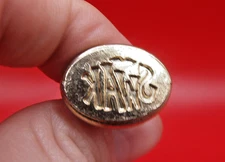 Vintage Mid-Century Goldtone SWAK "sealed with a kiss" Sealing Wax Stamp Seal