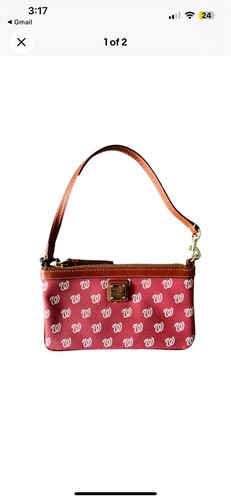 Dooney and Bourke Red and White Wristlet - Picture 1 of 4
