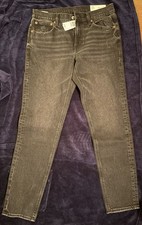American Eagle 90s Skinny Black Charcoal Stretch High Rise Denim Jeans