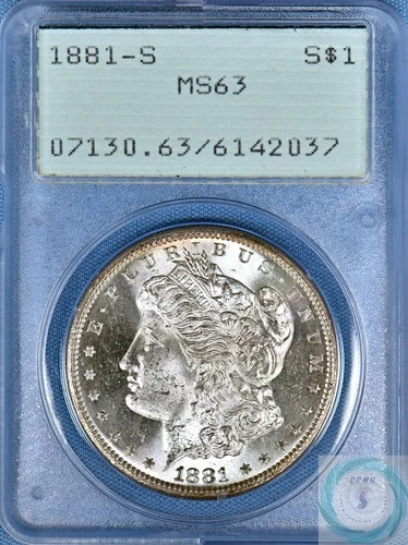 1881-S Morgan Dollar PCGS MS63- Choice Rattler!