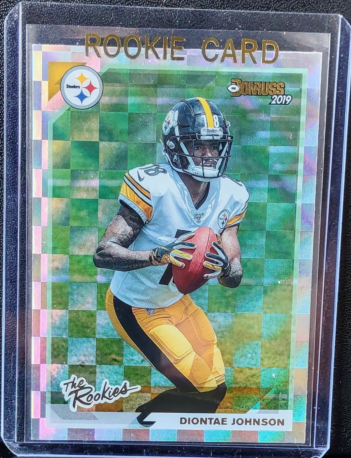 2019 Donruss Diontae Johnson The Rookies RC Plaid Foil #TR-27 Steelers (jc)