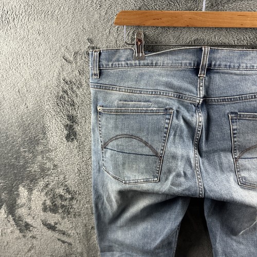 Pretty Green Jeans Erwood Slim Fit Light Blue Denim Tapered Mens Size W38 L32 - Picture 13 of 16