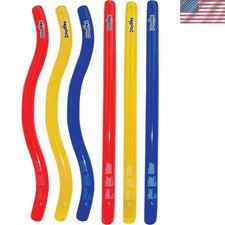 72-Inch Doodles Inflatable Pool Noodle Floats - 6 Count for Endless Summer Fun