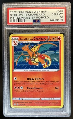 2019-2023 Pokemon Black Star Promos Special Delivery Charizard #SWSH075 PSA 10