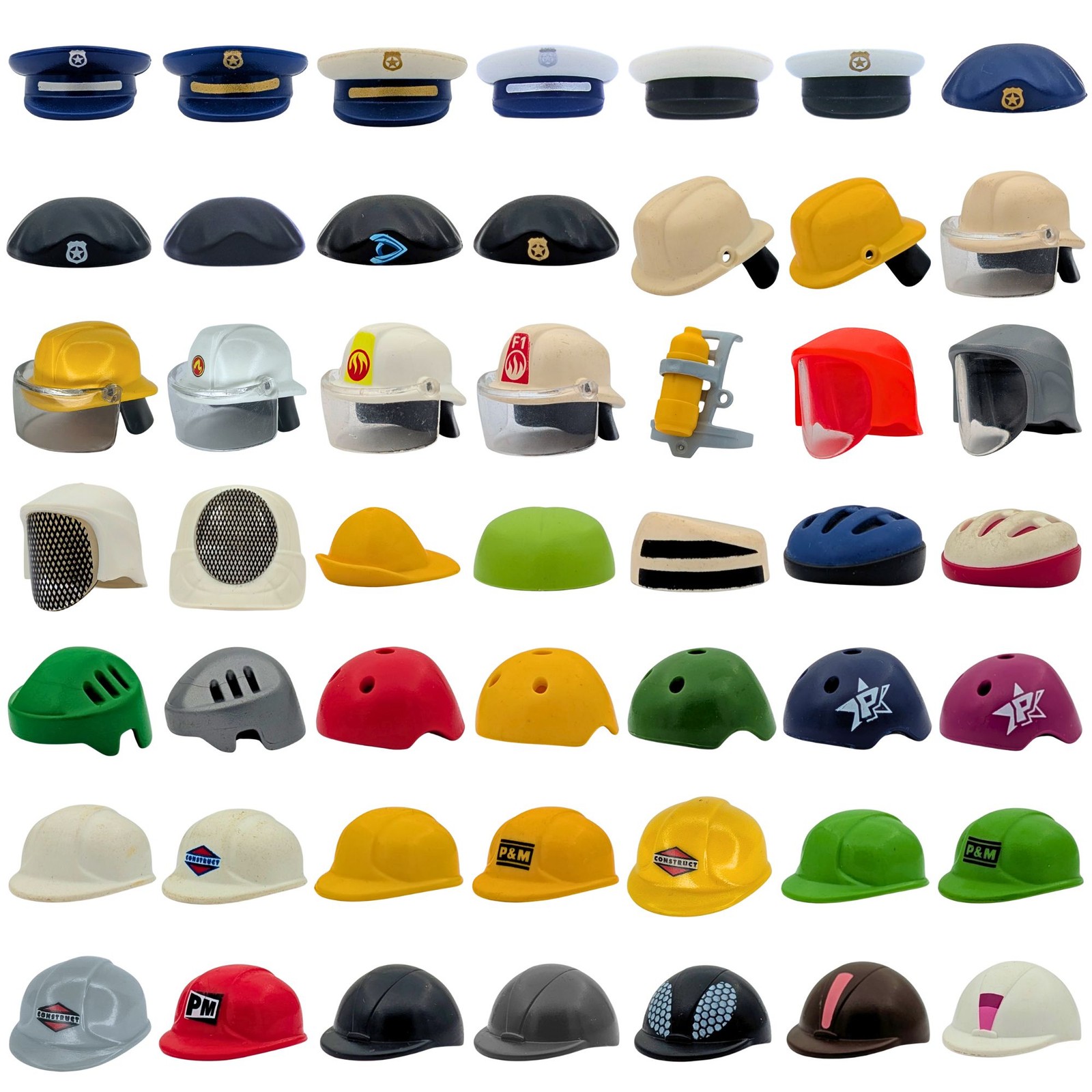 Playmobil gorras cascos boinas policía ciudad casa variantes