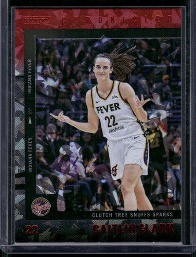 2025 Panini Caitlin Clark Chronicled #21 Caitlin Clark Red Cracked Ice