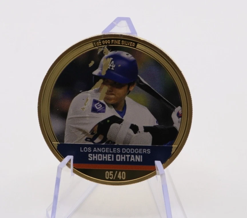 Shohei Ohtani MLB Trading Coin 1 oz Silver Niue - NZ Mint 05/40 .999 Pure 2024 - Image 3 of 4