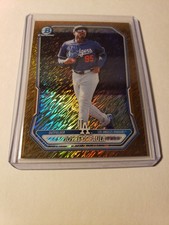 2026 Bowman Chrome Prospect Josue De Paula Gold Shimmer Refractor 05/50 Dodgers