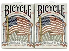 (2x LOT) - American Flag Bicycle Playing Cards Poker Size Limited Edition Sealed