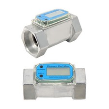 2Pack Digital Turbine Flow Meter 2", Flow Rate of 15.8-132 GPM, LCD Display