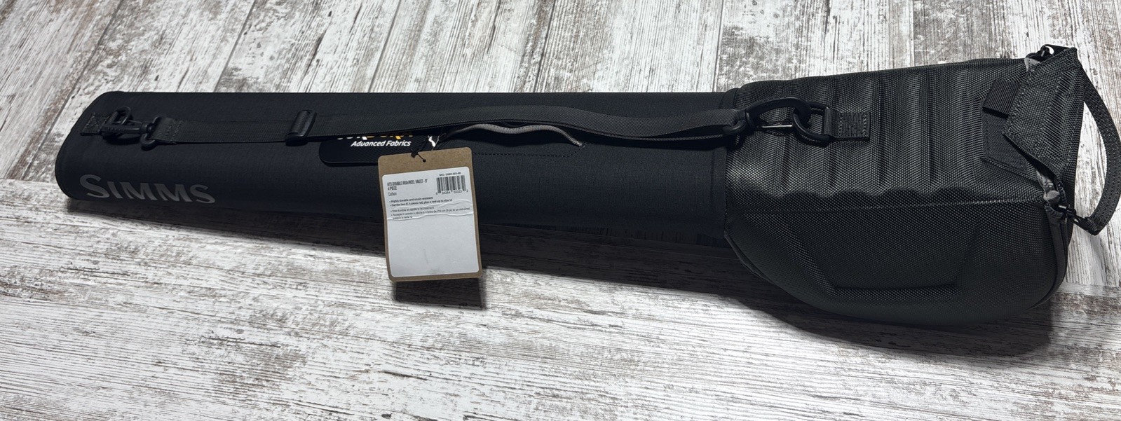 Simms GTS Carbon Gray Double Fly Rod & Reel Vault 9 Ft 4 Piece New With Tags Nwt