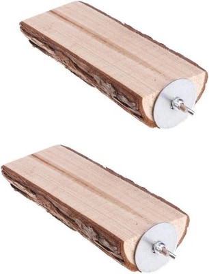 LEEVUS Vogelspielzeug für Papageien, Vogelspielzeug, Holzständer, Plattform, E