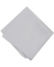 Alfani Solid Pocket Square Men's One Size Silver