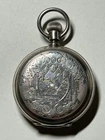 Antique Longines Sterling Silver Hunting Case Pocket Watch~ Running NICE! SZ 16