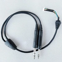 Genuine Bose A20 Aviation Headset Stereo Double Dual Plug Adapter Cable