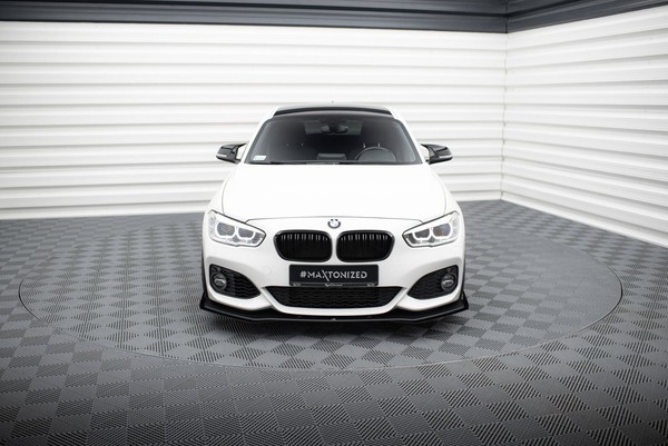 Frontlippe V.3 + Flaps Passend FüR Bmw 1Er F20 M-Paket Fl / M140I Schwarz Hochgl-image