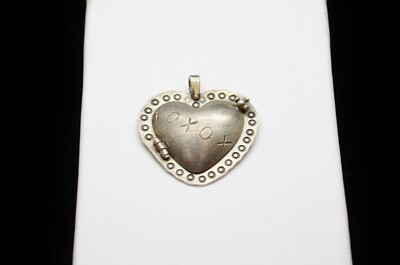 Sterling Silber schöne Öffnung ''Wahre Liebe'' Anhänger mit 14K Akzent #FMA556