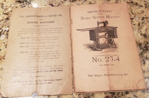 1907 Singer Sewing Machine Instructional Manuals & Catalogue For Family 27-4 - Picture 18 of 24